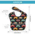 thumbnail image 4 of Susaid Retro Video Game Print Bibs for Babies Toddlers Adjustable Waterproof Free Soft Durable Bibs for eating with Large Pocket Food Catcher, 4 of 8