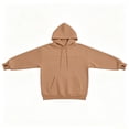 thumbnail image 6 of CONZONE Women Hoodies Long Sleeve Drawstring Hooded Sweatshirts For Women Solid Color Cozy Fall Winter Pullover Womens Hoodies With Pocket, 6 of 6