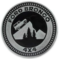 Ford Bronco 4X4 Adhesive Metal Car Emblem for Car, Truck, or Trailer