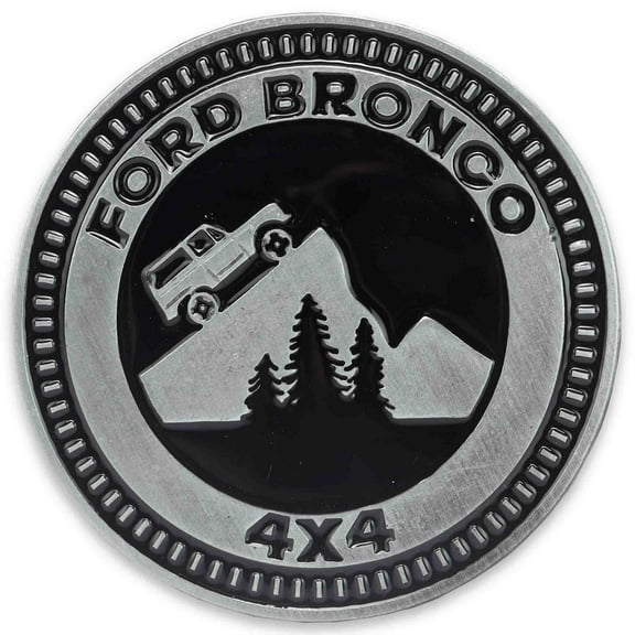 Ford Bronco 4X4 Adhesive Metal Car Emblem for Car, Truck, or Trailer