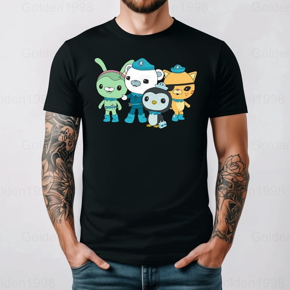 Octonauts Captain Barnacles Tweak Peso Kwazii Cartoon Fan Gift Graphic Tee,for men & women up to 5XL