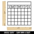 thumbnail image 2 of Blank Calendar Goal Habit Tracker Self-Inking Rubber Stamp Ink Stamper - Orange Ink - Small 1 Inch, 2 of 7