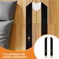 thumbnail image 3 of UPGRATOR Chal Reversible Para Ceremonia De Con Cruz Bordada Y Borlas Elegantes, 3 of 8