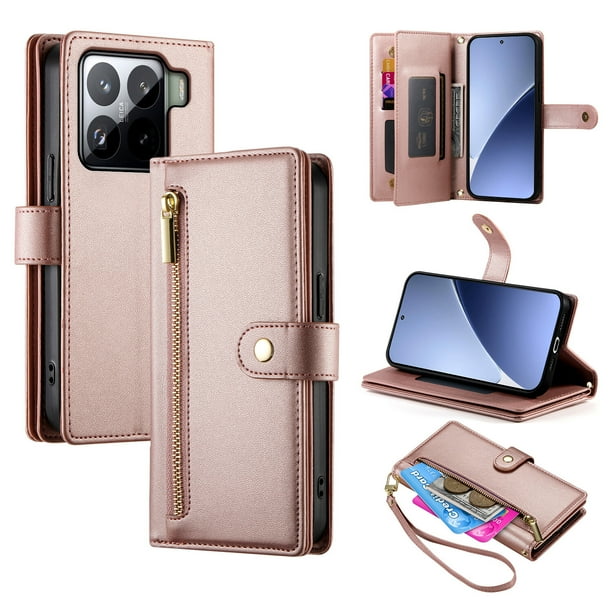 Funda de cartera GANGXUN para Xiaomi 15 Pro - Diseño de cuero premium, 9 ranuras para tarjetas