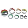 R&M Biscuit Cutter Set - 7 Sizes with Rainbow Colored Handles