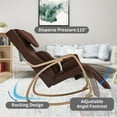 thumbnail image 4 of Recliners and Massage Chairs Full massage function-Air pressure-Comfortable Relax Rocking Chair, Lounge Chair Relax Chair with Cotton Fabric Cushion Brown,Massage Recliners, 4 of 10