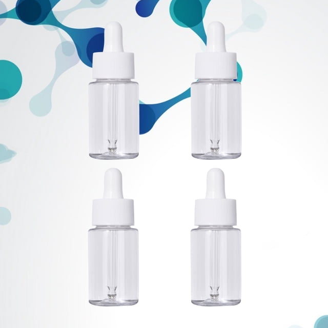 GAXIRE 4Ud Sub De Vidrio Con Gotero Para Almacenamiento Material De Silicona Y Vidrio