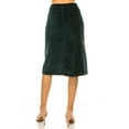 thumbnail image 5 of Be-Girl Women's A-Line Midi Skirt, Velvet, Knee Length, Classic Casual Style SG-79106-S.Green, 5 of 5