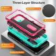 thumbnail image 2 of Étui de Protection Antichoc pour iPhone 13 Pro Max avec Support Bon Marché et Fin, 2 of 5