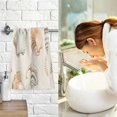 thumbnail image 7 of Yayeee 100% Cotton Hand Towels for Bathroom 16" x 28" Soft Absorbent Kitchen Towel, Green Watercolor Seashells, 7 of 7
