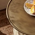 thumbnail image 4 of Lazaro Round Rattan Side Table in Burnished Brass Natural, 4 of 8
