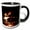 Black/White, variant on 3drose, Photgraph of a Very Hot Fire in an Outdoor Fireplace., 11oz Mug