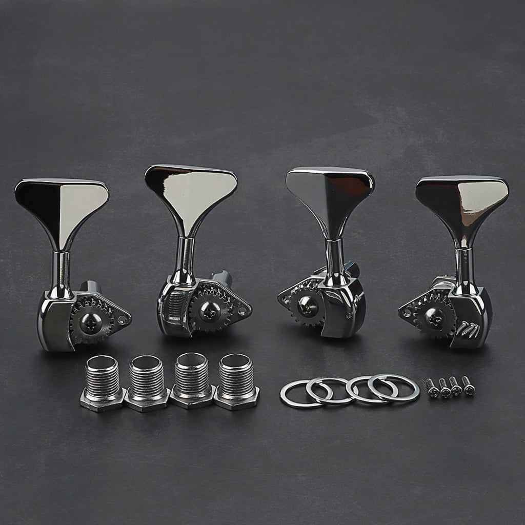 Electric Bass Tuner Peg Guitar Open Gear Tuning Pegs Machine Head Metal String Tuner 4 String Bass Machine Head Knobs