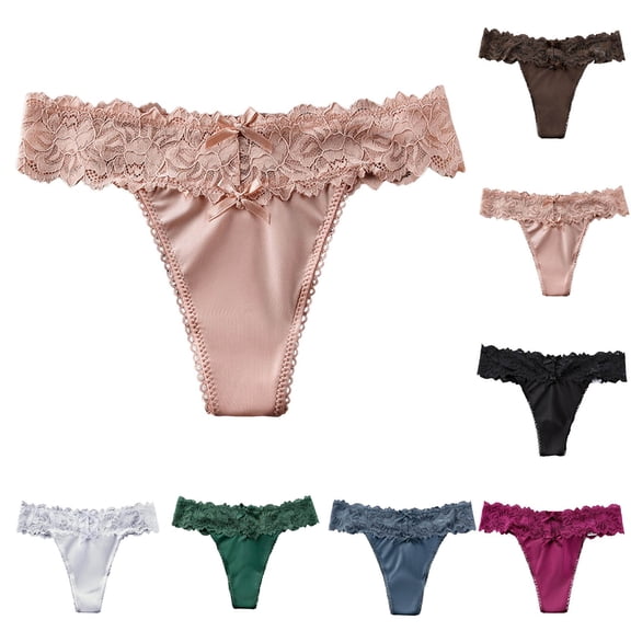 felwors Sexy Lace Women Panties Underpants Comfortable Soft Low Waist Cute Women Underwear Lady Lingerie(Purple, S)