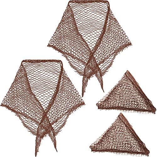 4 Pieces Triangle Hair Net for Rollers, Women Hair Net Mesh Hair Net