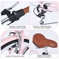 thumbnail image 3 of Aukfa 26" Cruiser Bike, 7 Speed Bicycle Hybrid Bikes for Women Girls Ladies,Pink, 3 of 8