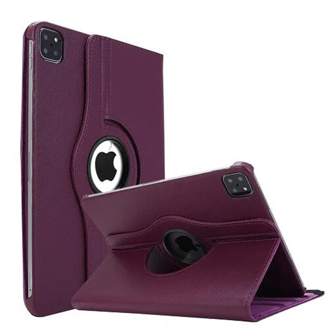 iPad Air 13 Inch Case 2024/ iPad Pro 12.9 Case (6th/5th Gen 2022/2021), Slim Smart Shell Translucent Frosted Hard PC Back Cover, Support Touch ID & Pencil Pro/2nd/USB-C - Purple