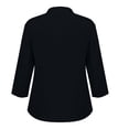 thumbnail image 5 of Women's Oversized Tshirts Retro Pleated Linen Like Regular Fit Shirt Long Sleeve Shirts for Women, 5 of 5