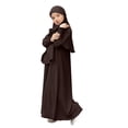 thumbnail image 4 of RXMEKW Ensemble de Robe Musulmane avec Châle pour Filles Manches Longues Col Rond Robe à Volants Tenue 2 Pcs Rose, 4 of 9