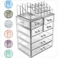 thumbnail image 5 of HLL Acrylic makeup storage box with 7 transparent drawers, multi-level with Drawers and Removable Topper for jewelry and cosmetics(Bronze Glow), 5 of 5