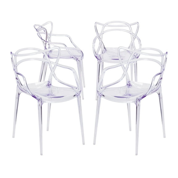 Modholic Nest Dining Chair, Clear (Set Of 4)