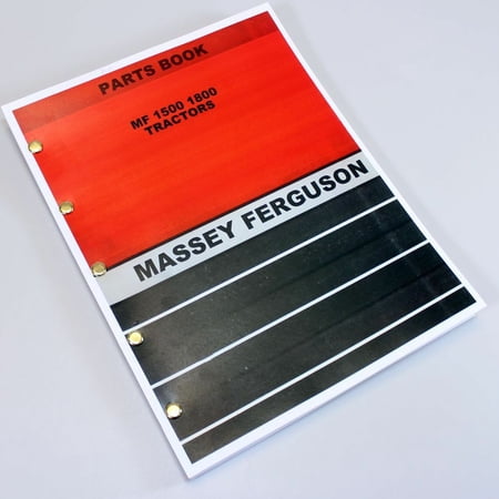 Massey Ferguson 1500 - 1800 Tractor Parts Catalog Manual Exploded View Assembly