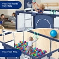 thumbnail image 7 of HioHa Large Baby Playpen, Big Playard with Basketball Hoop, Portable Play Yard Baby Fences with Storage Bag for Infant Toddler, 7 of 7