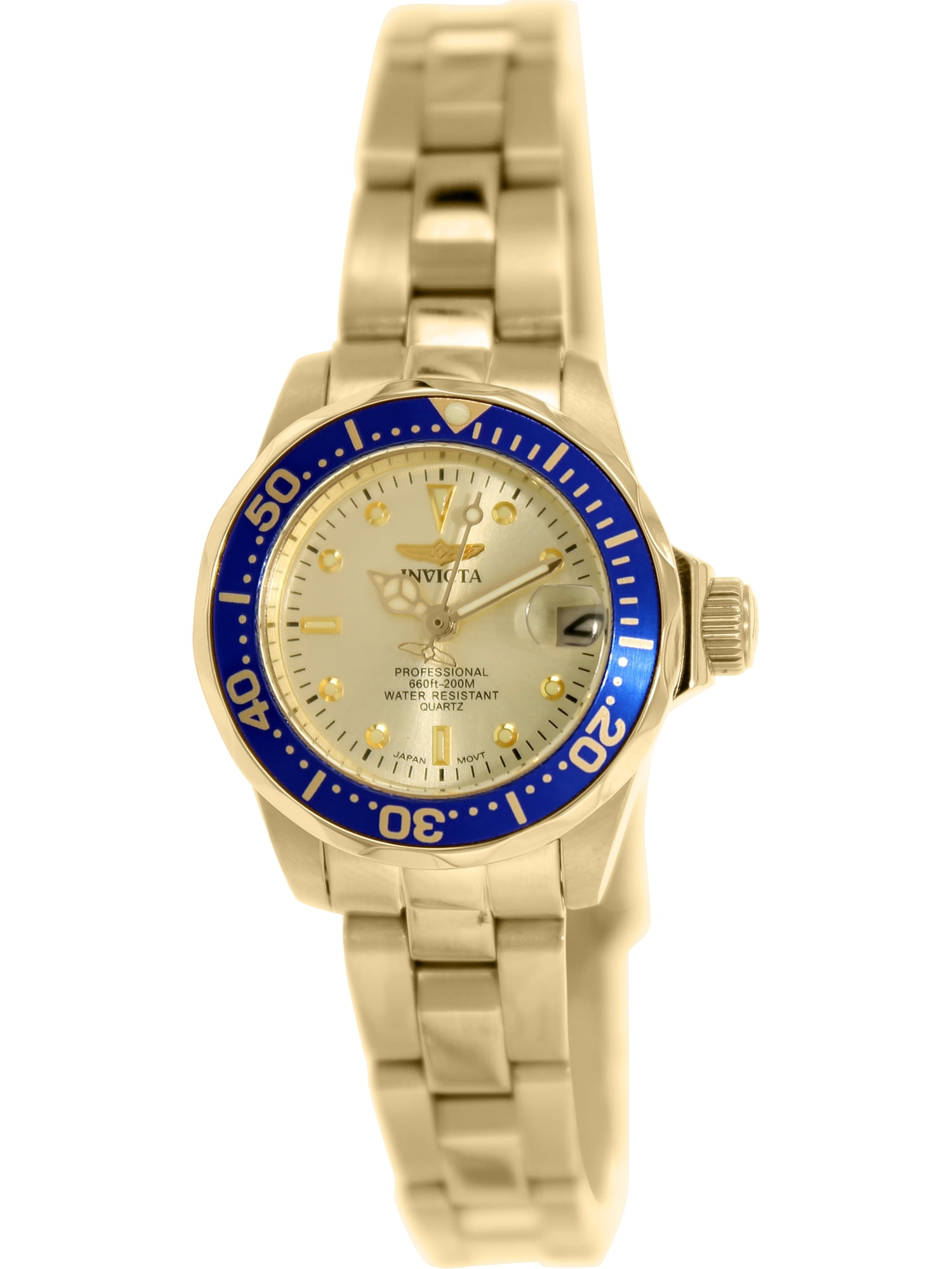 Invicta Women's Pro Diver 14126 Gold StainlessSteel Quartz Dress Watch