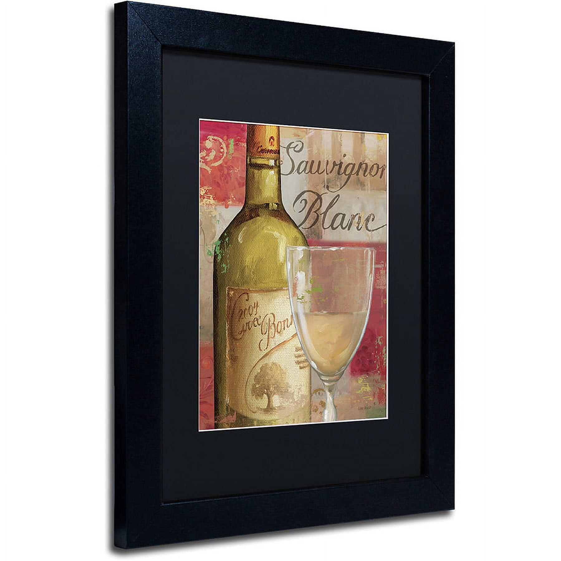 Trademark Fine Art "Vin Abstract II" Canvas Art by Lisa Audit, Black Matte, Black Frame