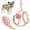 Pink, variant on UOSIA Soft Lace Dog Harness and Leash Set,Adjustable Dog Wedding Harness Vest