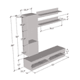 thumbnail image 5 of Fly H 34TV Wall Mounted Floating Modern Entertainment Center, 5 of 5