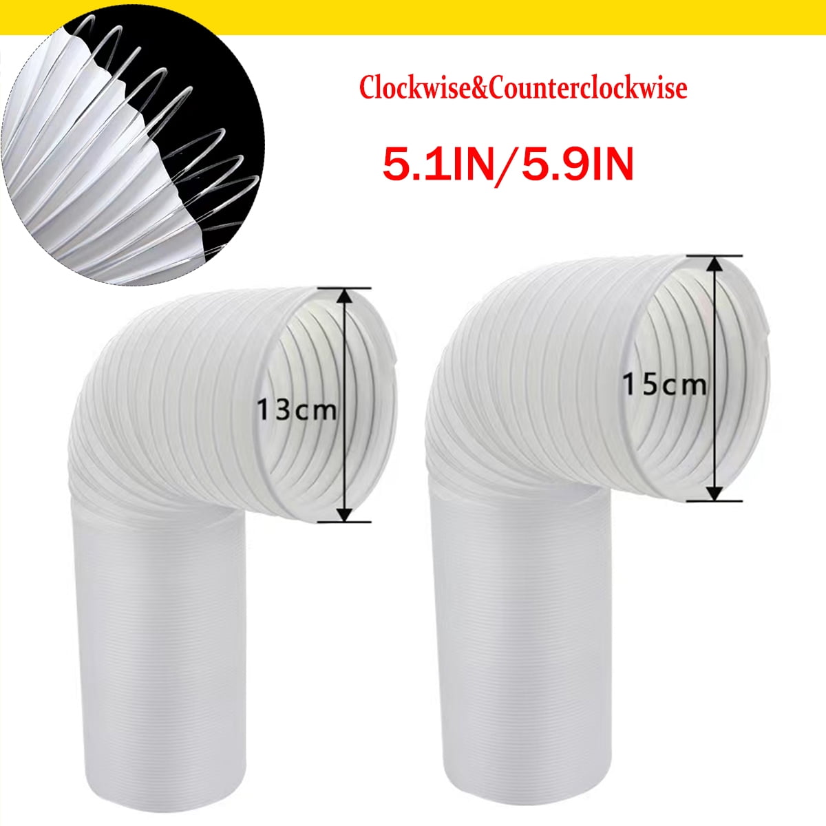 Portable Air Conditioner Hose AC Hose with 5" /5.9" Diameter,Anti