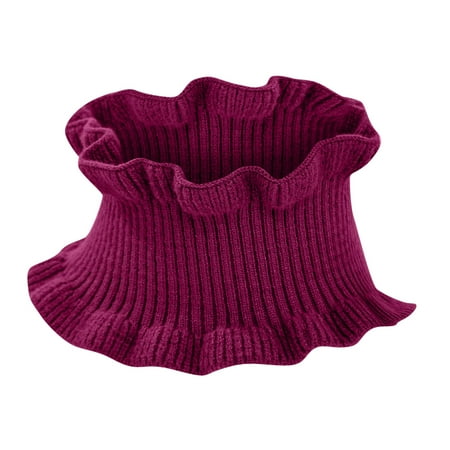

Blueek Women s Knitted Bib Covering Neck Cover False High Collar Infinity Loop Scarf