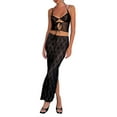 thumbnail image 1 of Coduop Women 2 Piece Outfits Sleeveless Tank Tops Split Bodycon Midi Skirt Dress, 1 of 6