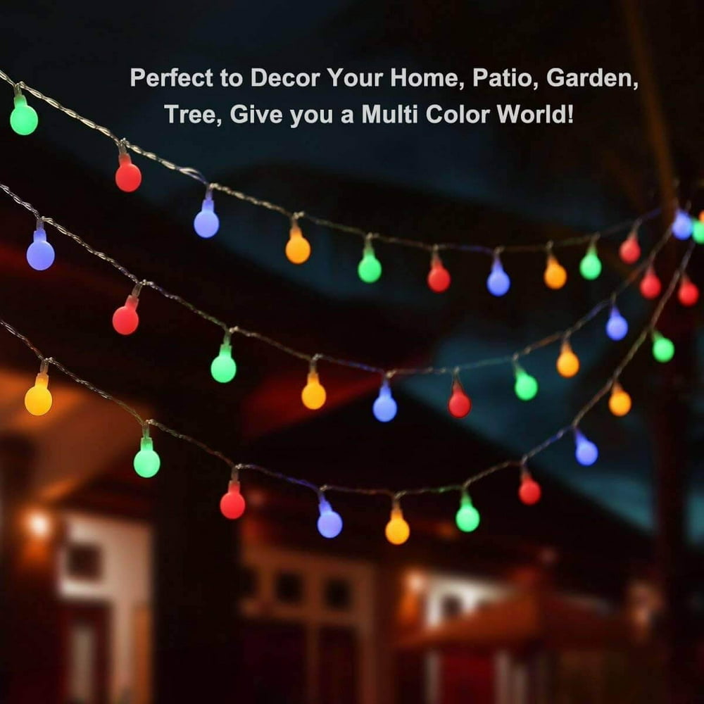 28LED RGB/Warm White 3D LED Globe Ball Fairy String Light Christmas