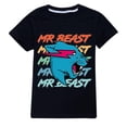 thumbnail image 2 of 7-14 Years Kids Teens Boys Girls Mr Beast Lightning Cat Short Sleeve T-shirt Casual Tops Gifts, 2 of 2