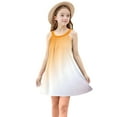 thumbnail image 6 of Sundresses for Girls Trendy Sleeveless Beach Dresses 4-15 Years Teens Kids Cute Gradient Printed Spaghetti Strap Going Out Dress, 6 of 8