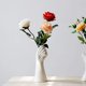 thumbnail image 1 of Florero de cerámica de arte moderno de 9 pulgadas que sostiene plantas contenedor de flores, florero de brazo blanco de mesa para decoración de oficina en el hogar, 1 of 5