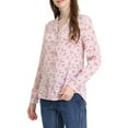 thumbnail image 5 of Allegra K Women's Button Down V Neck Long Sleeve Floral Blouse, 5 of 7