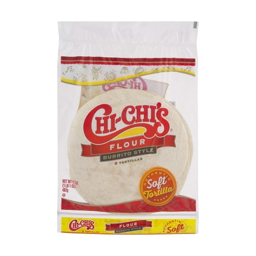 Chi-Chi's Burrito Style Tortilla, Flour, 17 Oz, 8 Ct by Hormel