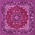 thumbnail image 1 of Ahgly Company Indoor Square Medallion Pink Traditional Area Rugs, 8' Square, 1 of 4