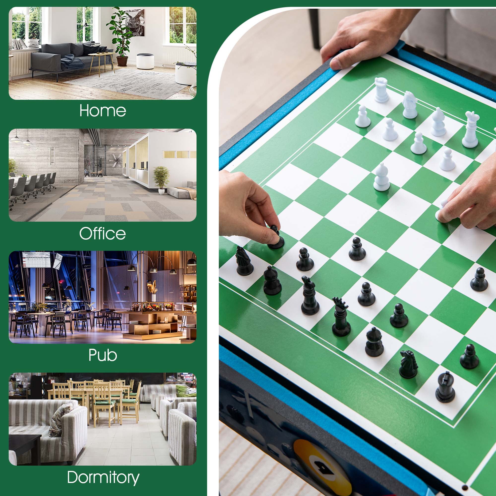 Costway 12-in-1 Combo Game Table Set for Skill & Action Games Gray, 45 lb
