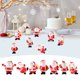 thumbnail image 4 of Wmhnj Set de 7 mini figuras de resina de Pap Noel para decoraciones navideñas DIY, adornos navideños de base plana para bolas de nieve y exhibiciones festivas., 4 of 9