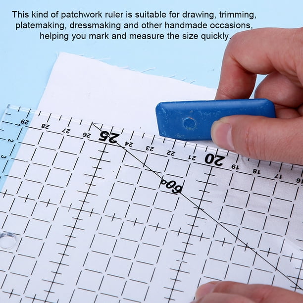 Patchwork Ruler Clear Scale Fabric Guide Dressmaking DIY Sewing