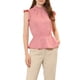 thumbnail image 1 of INSPIRAR CHIC Blusa de Peplum con Cuello Fruncido y Mangas con Volantes para Mujeres XL Rosa, 1 of 5