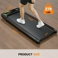 thumbnail image 4 of PolarcoForgeco Walking Pad Treadmill with Handle, 2.5 HP Under Desk Treadmills with Remote Control & Large LED Display, Black & Yellow, 4 of 6