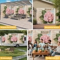 thumbnail image 6 of Pink Vintage Floral Garage Door Cover Banner 6 x 13 FT, Summer Botanical Retro Garage Door Curtains Backdrop with Grommets for Indoor Outdoor Wall Party Porch Yard Decorations Background, 6 of 9