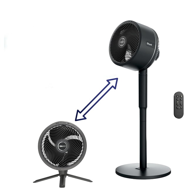 Pedestal y mesa reacondicionados FlexBreeze de Fan Shark, color negro