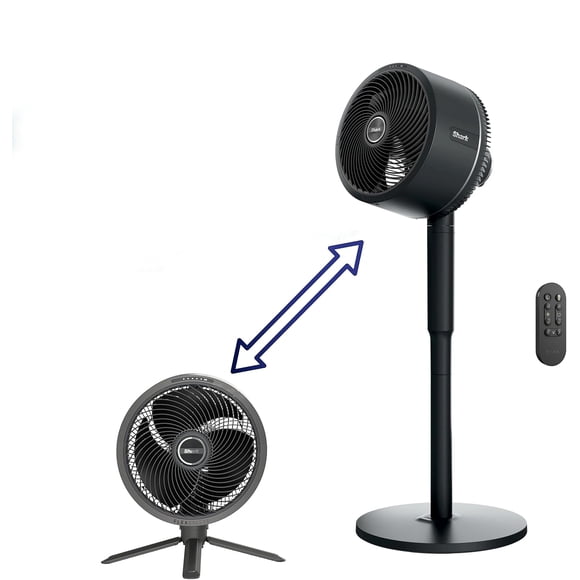 Pedestal y mesa reacondicionados FlexBreeze de Fan Shark, color negro