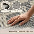 thumbnail image 6 of ODIKA 4'x6' Washable Area Rug Pet Friendly, Non-Shedding Abstract Structured Way Layout Muted Neutral Repeating Motifs for Bedroom, Reading Nook, 6 of 7